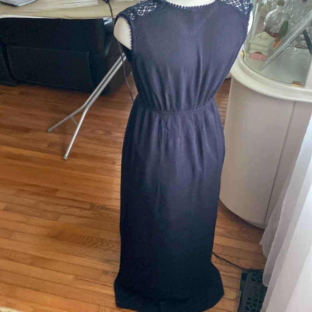 Xhilaration Floral Maxi black pink bohemian Dress M - Picture 10 of 12